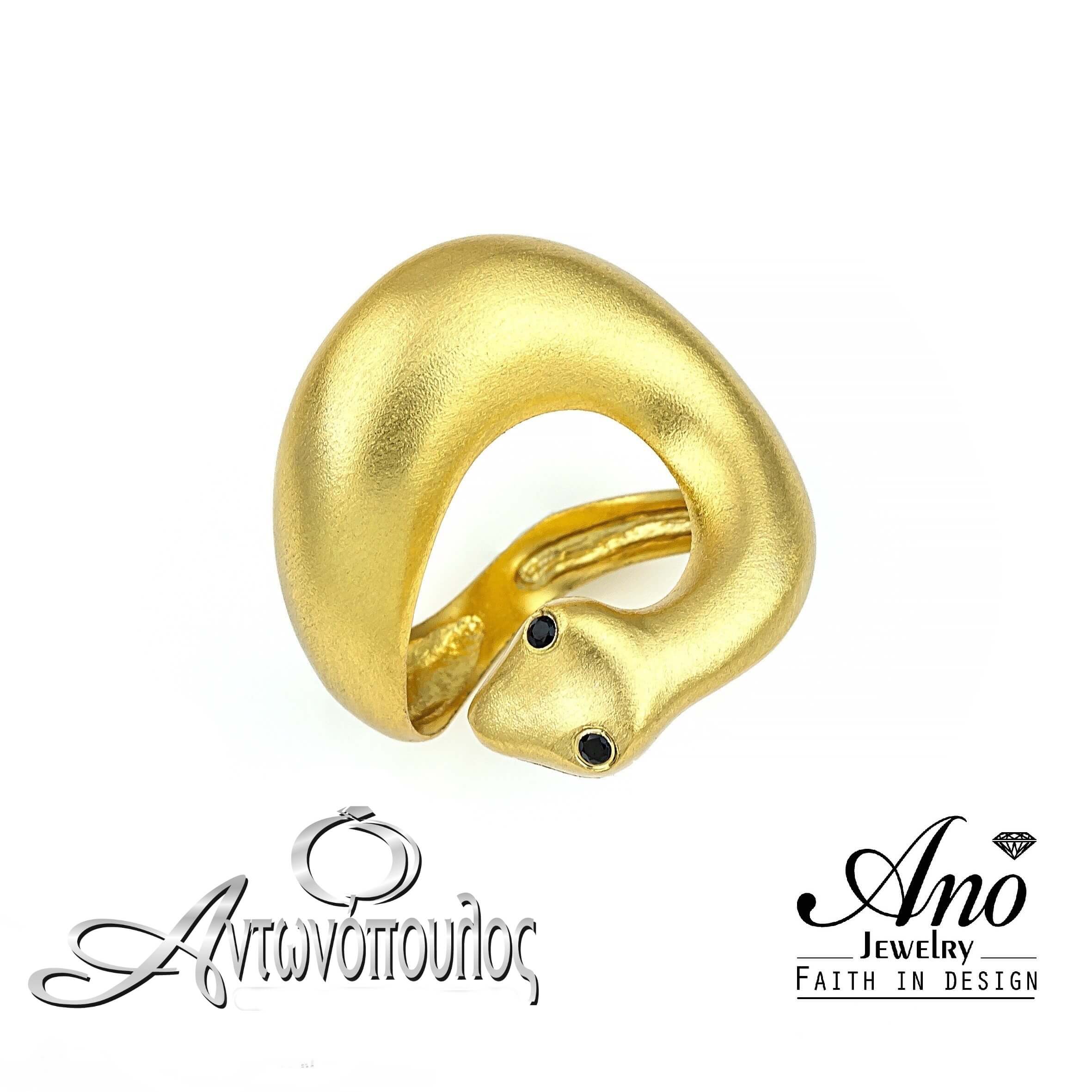 Δαχτυλίδι από Ασήμι Επιχρυσωμένο και Ζαφείρια - ap2528