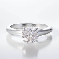 Δαχτυλίδι Μονόπετρο Λευκόχρυσο 18K Brilliant 719cc41-ENG07