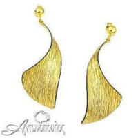 Ασημένια Σκουλαρίκια με Διπλή Επιχρύσωση NOS2549