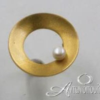 Δαχτυλίδι Ασημένιο Επιχρυσωμένο με Μαργαριτάρι - NAP2395