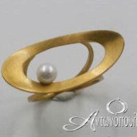 Δαχτυλίδι Ασημένιο Επιχρυσωμένο & Μαργαριτάρι - NAP2398