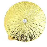 Δαχτυλίδι Χειροποίητο Ασημένιο Επιχρυσωμένο & πέτρα Ζιργκόν NAP2527