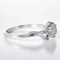 Δαχτυλίδι Μονόπετρο Diamond Jools Λευκόχρυσο 18Κ Brilliant 0.30 carats F VVS2 - dj006