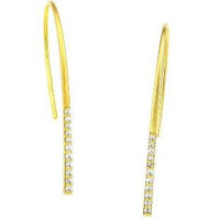 Σκουλαρίκια από Ασήμι Επιχρυσωμένα & Ζιργκόν πέτρες opk085