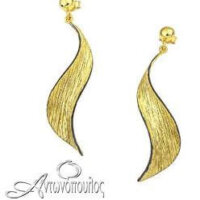 Σκουλαρίκια Χειροποίητα από Ασήμι με Διπλή Επιχρύσωση NOS2550