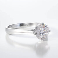 Μονόπετρο Δαχτυλίδι Diamond Jools Λευκόχρυσο K18 & Διαμάντι Brilliant F VS1 - dj022