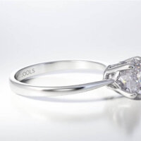 Μονόπετρο Δαχτυλίδι Diamond Jools Λευκόχρυσο 18 Καράτια & Διαμάντι Brillant F VVS1 - dj014