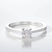 Μονόπετρο Δαχτυλίδι Diamond Jools Λευκόχρυσο 18 Καράτια με Διαμάντι Brilliant G VS1 - dj009