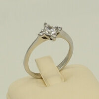 Δαχτυλίδι Λευκόχρυσο 14 Καράτια με Ζιργκόν - rn040