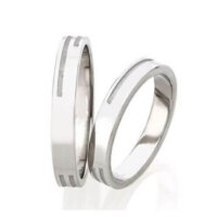 Βέρες Λευκόχρυσες με λουστρέ σχέδιο - vs109