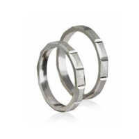 Βέρες Λευκόχρυσες Σαγρέ - vs406