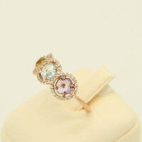 Δαχτυλίδι Ροζ Χρυσό 14Κ Multi με Zircon - gr057