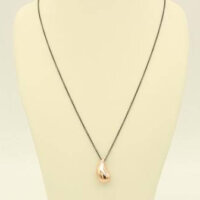 Κολιέ από Ασήμι 925 "Σταγόνα" με Ροζ Επιχρύσωση - sn057