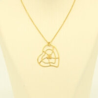 Χρυσό Κολιέ 9Κ "Καρδιές" - gn072