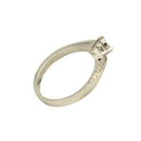 Μονόπετρο Δαχτυλίδι Invisible Λευκόχρυσο 18Κ με Διαμάντια Μπριγιάν - em017