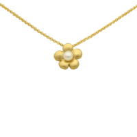 Ασημένιο Μενταγιόν Λουλούδι Επιχρυσωμένο - mp1224