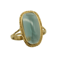 Χρυσό Δαχτυλίδι 14Κ με Γαλάζια πέτρα - gr112122