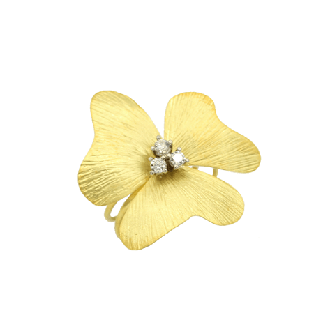 Χρυσό Δαχτυλίδι 14Κ Λουλούδι με Ζιργκόν - d134k3