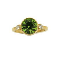 Ασημένιο Δαχτυλίδι Επιχρυσωμένο με Ζιργκόν & Swarovski - fd517