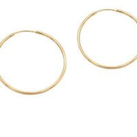 Ασημένια Σκουλαρίκια Κρίκοι με Ροζ Επιχρύσωση - se026