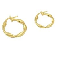 Ασημένια Σκουλαρίκια Επιχρυσωμένα - lu324y