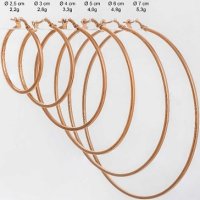 Ασημένιοι Κρίκοι με Ροζ Επιχρύσωση - lu384r