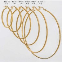 Λεπτοί Κρίκοι Ασημένιοι Επιχρυσωμένοι - lu384y