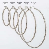 Σκουλαρίκια Κρίκοι Ασημένιοι Επιροδιωμένοι - lu337w