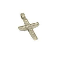 Βαπτιστιός Σταυρός 2 Όψεων Λευκόχρυσος 14 Καράτια - wgs851