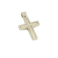 Λευκόχρυσος Σταυρός Βαπτιστικός 14 Καράτια με Ζιργκόν - wgs843