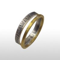 Δαχτυλίδι από Ασήμι με Επιχρύσωση - sr699