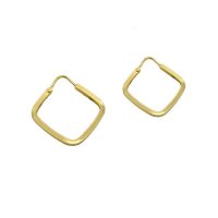 Χρυσά Τετράγωνα Σκουλαρίκια 14Κ - ge250380