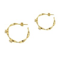 Χρυσά Κρικάκια 14Κ με Ζιρκόν - ge110