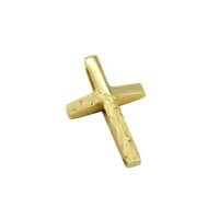 14 Καράτια Χρυσός Σταυρός Δύο Όψεων - gs411
