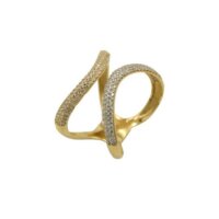 14K Gold ring with zircon - gr821
