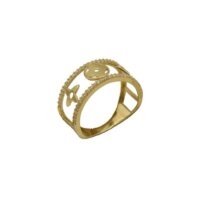 14K Gold Ring with Zircon stones - gr820