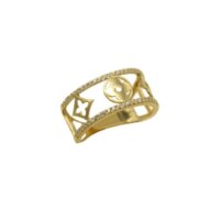 14 Carat Gold Ring with Zircon Stones - gr820_2