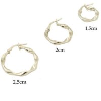 Σκουλαρίκια Κρίκοι από Ασήμι 925 - lu324w