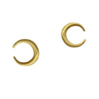 Χρυσά Σκουλαρίκια Μισοφέγγαρα 14Κ - ge134