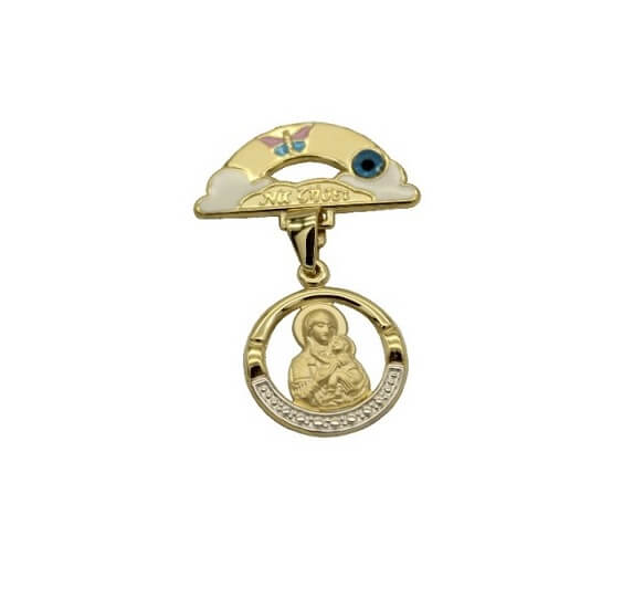Children's Nanny made of Gold & White Gold 9K - gk072