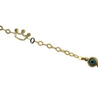 Χρυσό Βραχιόλι 14Κ Κορώνα & Ματάκι - bo0170