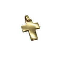 14K Men's Gold Cross Double Sided - gs125107