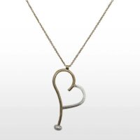 Ασημένιο Κολιέ Καρδιά με Μαργαριτάρι - sn1504