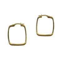 Χρυσοί Ορθογώνιοι Κρίκοι 14Κ - ge517