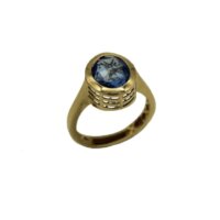 Blue Topaz 14Κ Χρυσό Δαχτυλίδι - gr272052