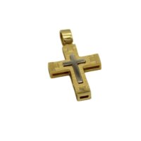 14Κ Δίχρωμος Σταυρός Βάπτισης - gs174057