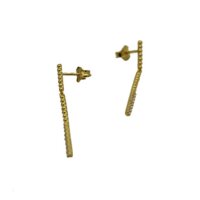 14Κ Χρυσά Σκουλαρίκια Κρεμαστά Ζιρκόν - skz61