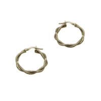 Ασημένιοι Διπλοί Στριφτοί Κρίκοι - lu143