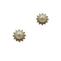 Ροζέτες από Ασήμι με Ζιρκόν & Μαργαριτάρια - es1979rg