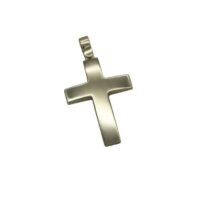 Ανδρικός Σταυρός Λευκόχρυσος 14Κ - wgs133267